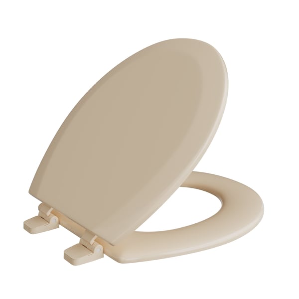 Jones Stephens Fawn Beige Deluxe Molded Wood Toilet Seat, Closed Front with Cover, Round, 3PK C3B4R230 - main